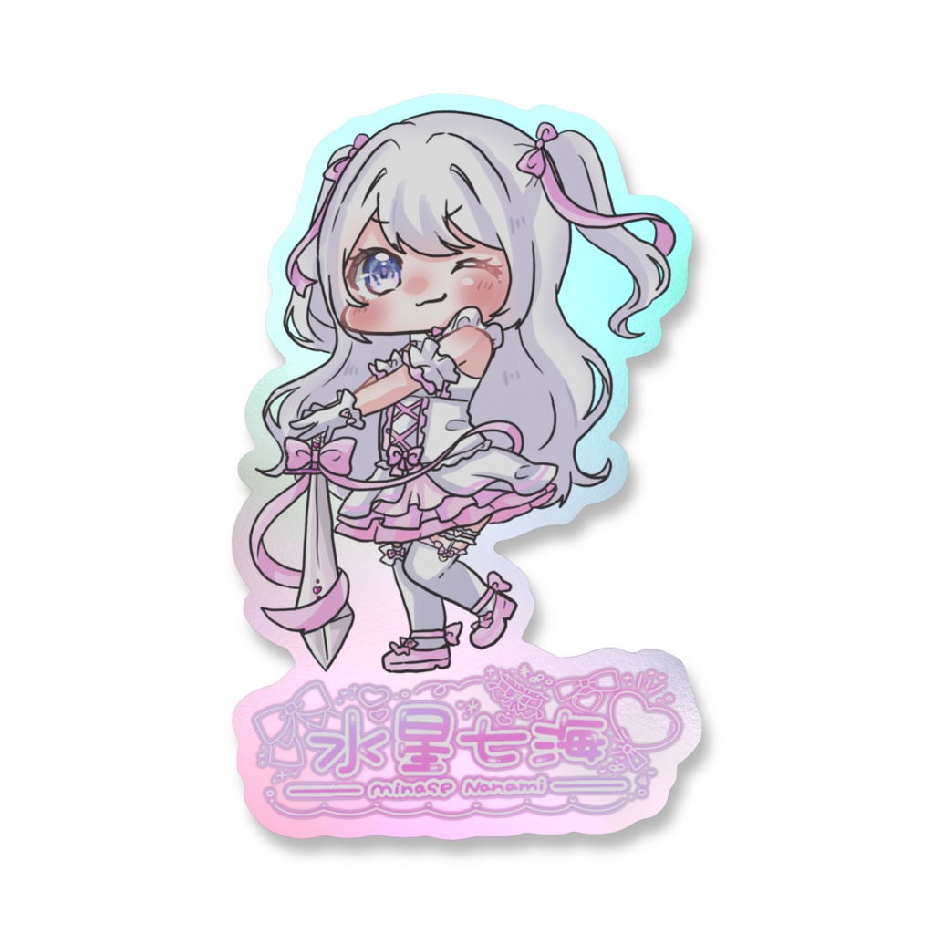 【限定記念グッズ】水星七海オーロラスマホステッカー太刀【Vtuber】