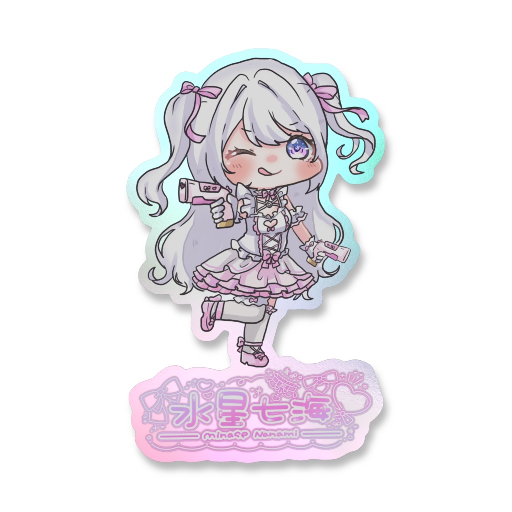 【限定記念グッズ】水星七海オーロラスマホステッカー銃【Vtuber】