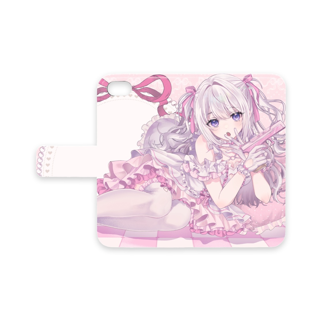 手帳型iPhoneケースA.B　水星七海　Vtuber半年記念