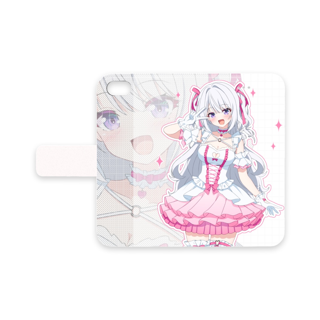 手帳型iPhoneケースA.B 水星七海 Vtuber半年記念