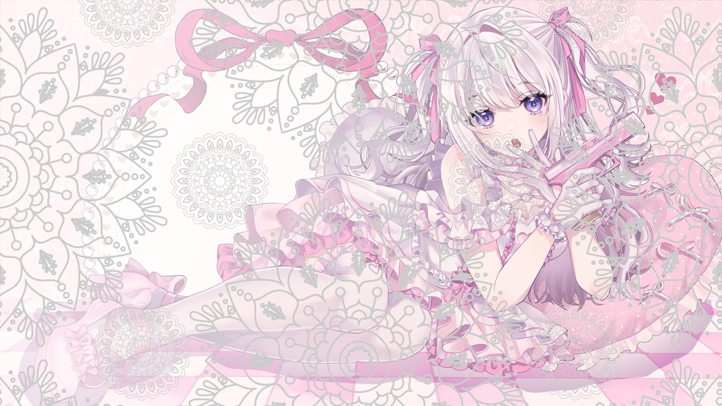 【記念配信】Vtuber６か月記念　PC壁紙　表情差分付き♡【応援パック】