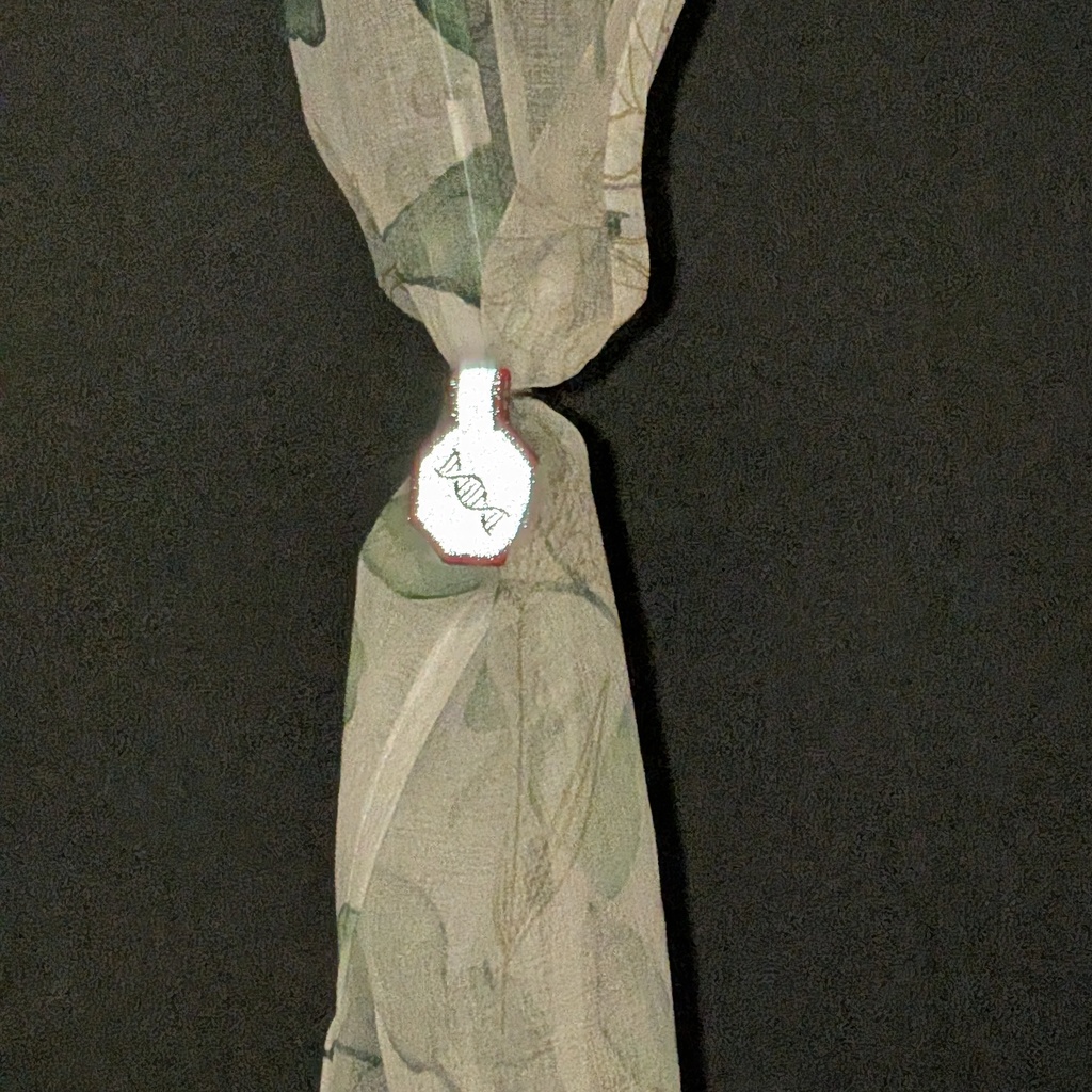 【生物界隈】DNAと染色体のリバーシブル刺繍キーホルダー/バッグチャーム