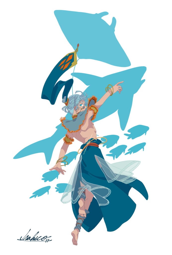 ターコイズが周る