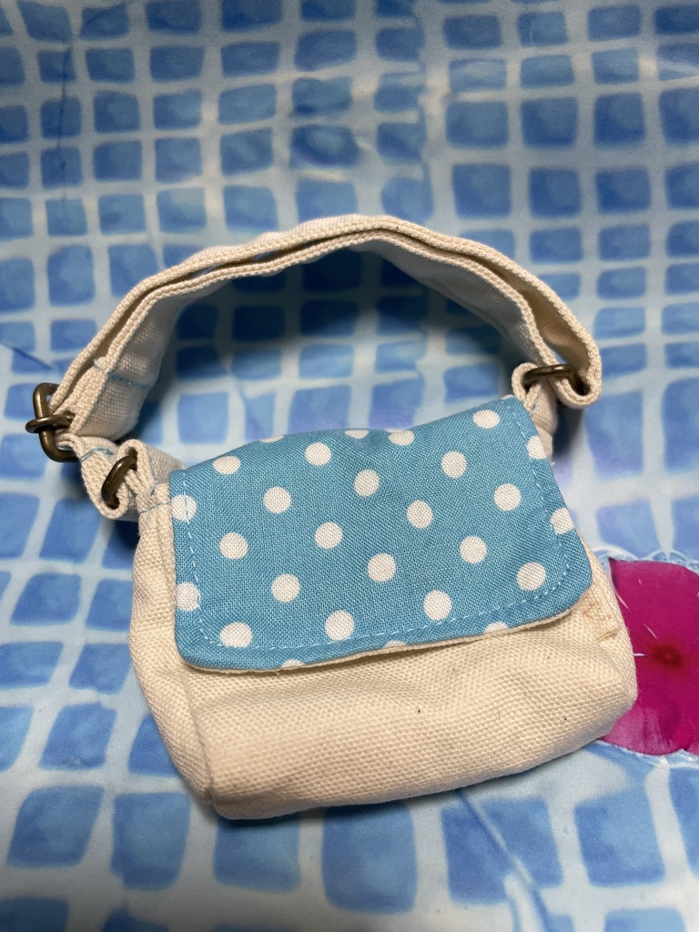 ショルダーバッグ(水玉) ドール・ぬいぐるみ用