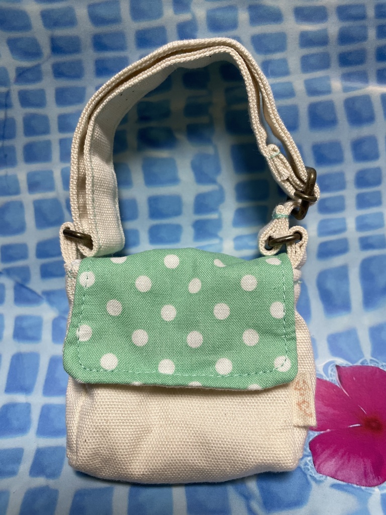 ショルダーバッグ(水玉) ドール・ぬいぐるみ用