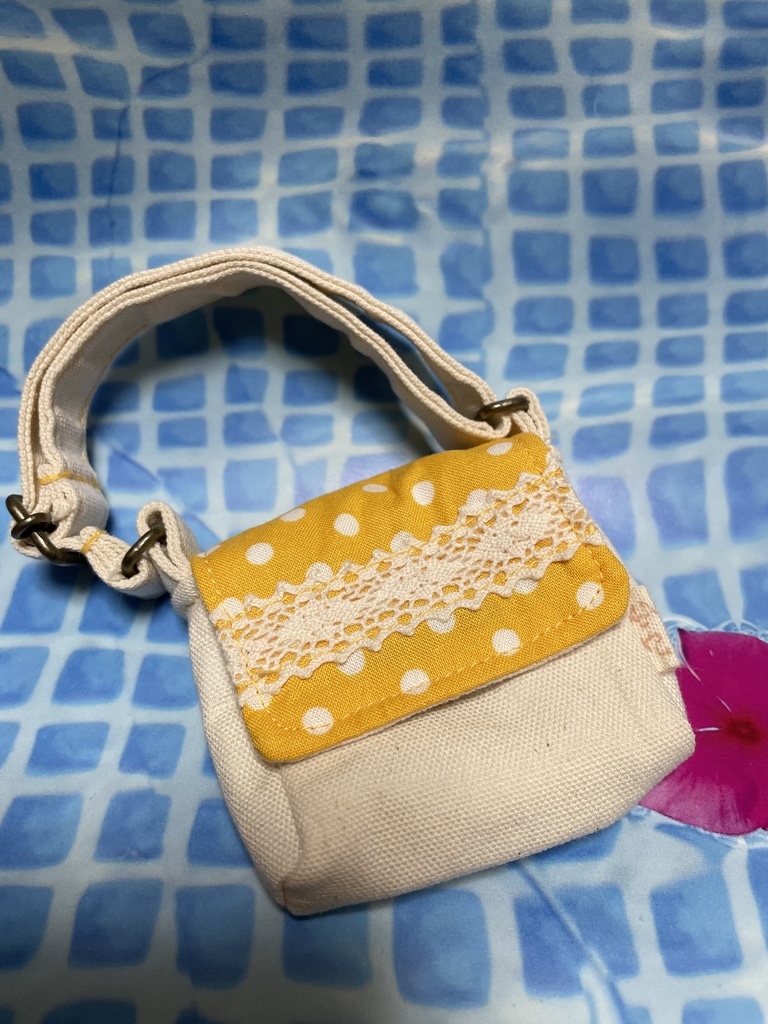 ショルダーバッグ(水玉) ドール・ぬいぐるみ用