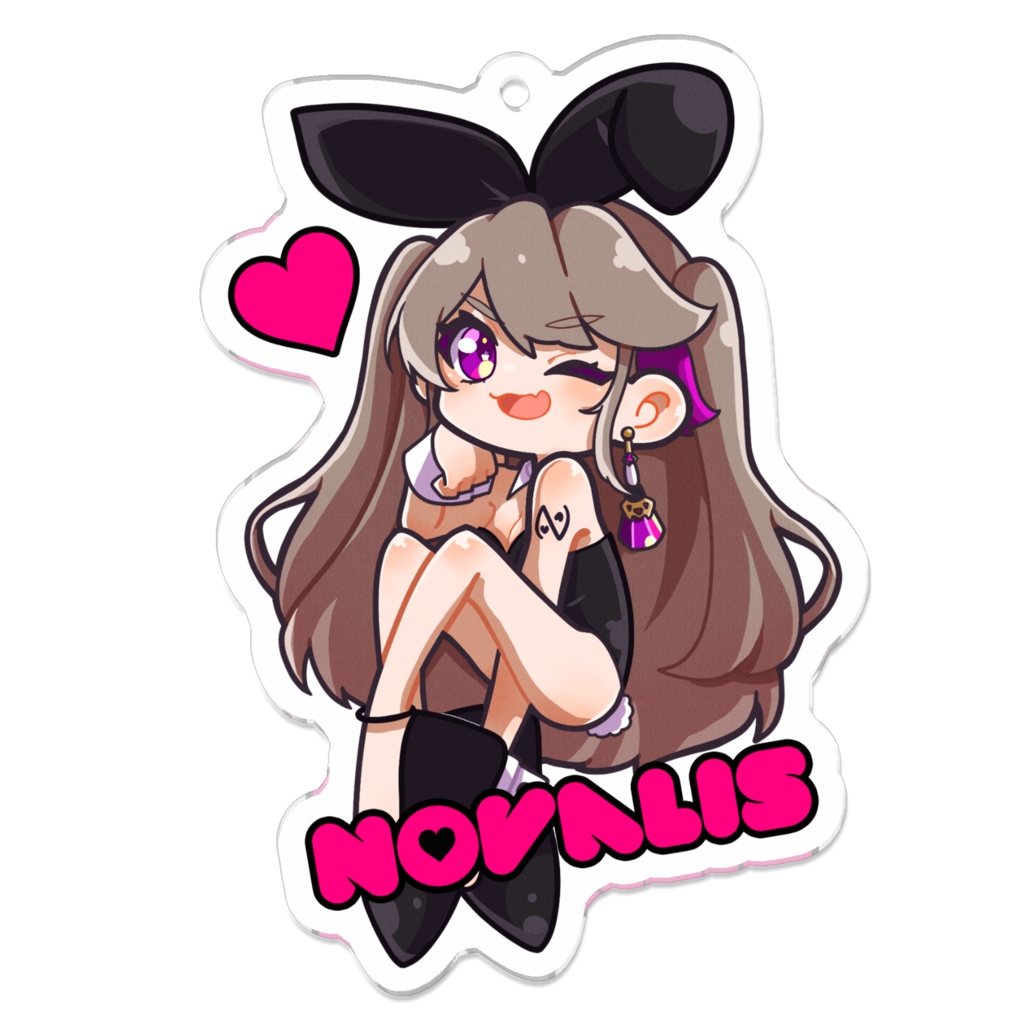 バレンタインラビット💜アクリルキーホルダー