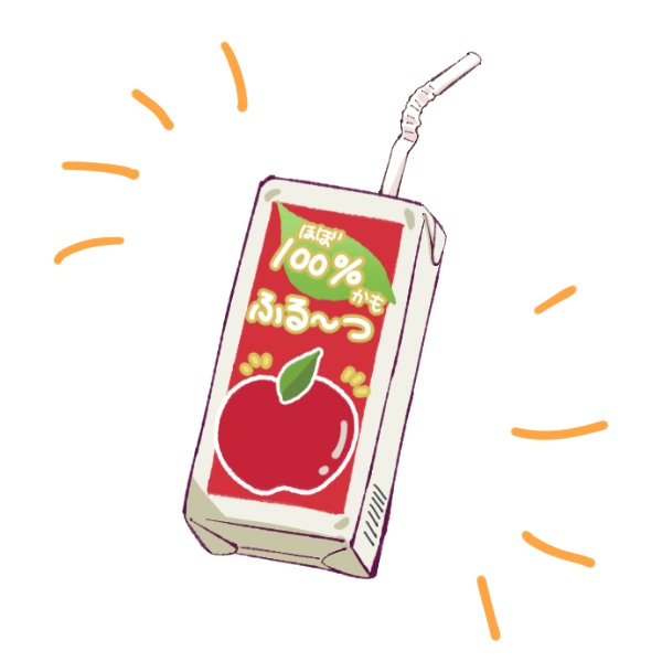 パックのフルーツジュース