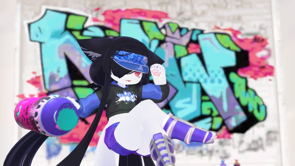 Neon Street Cat - CarukiaRe