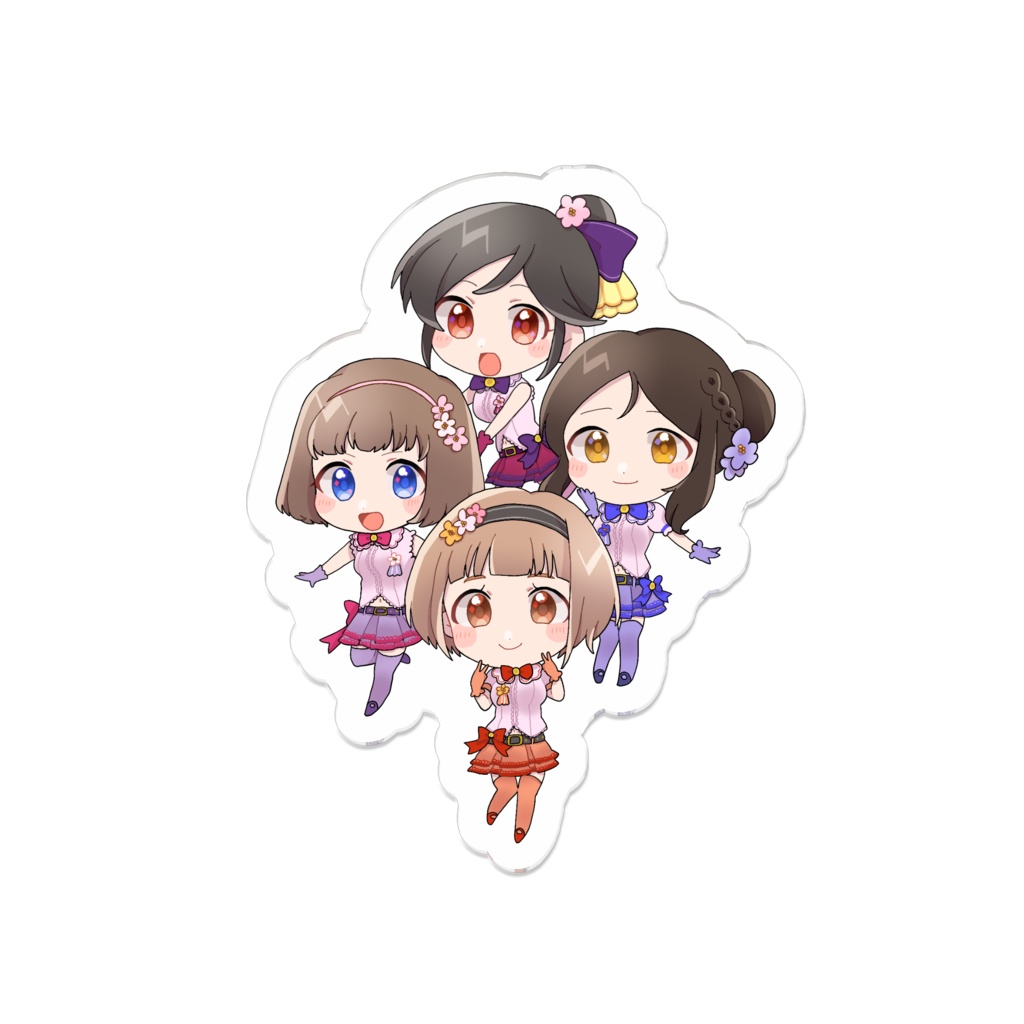 フリルドスクエアアクリルバッジ