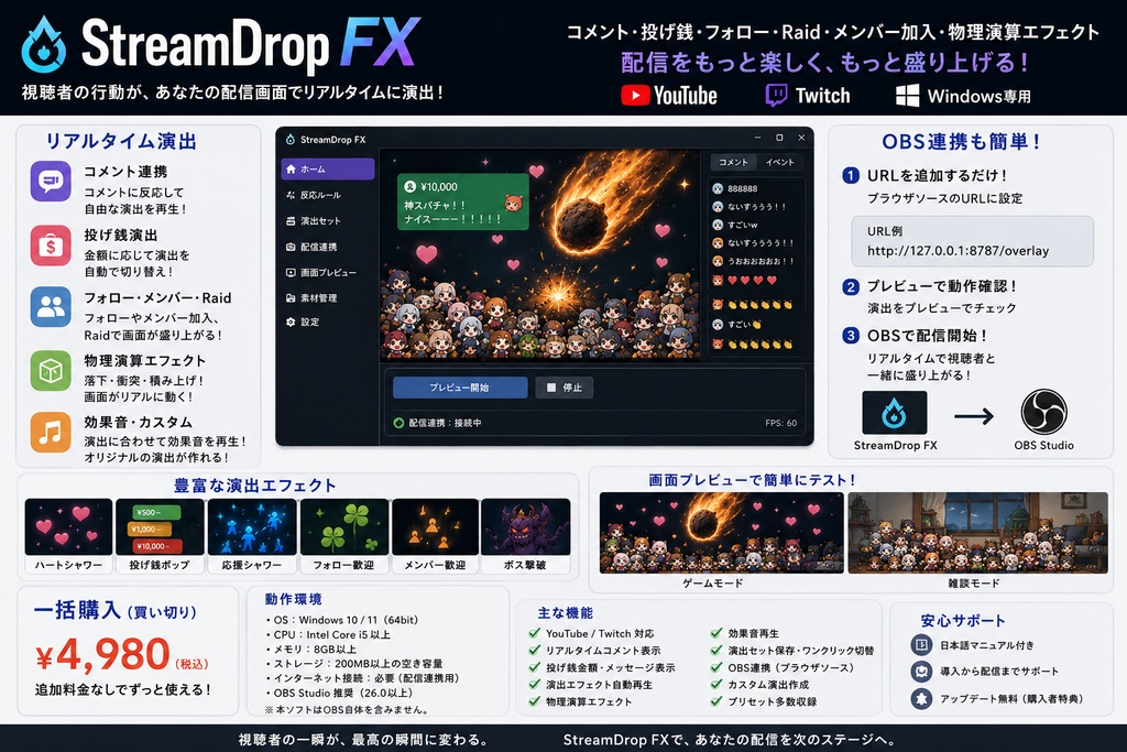 StreamDrop FX
