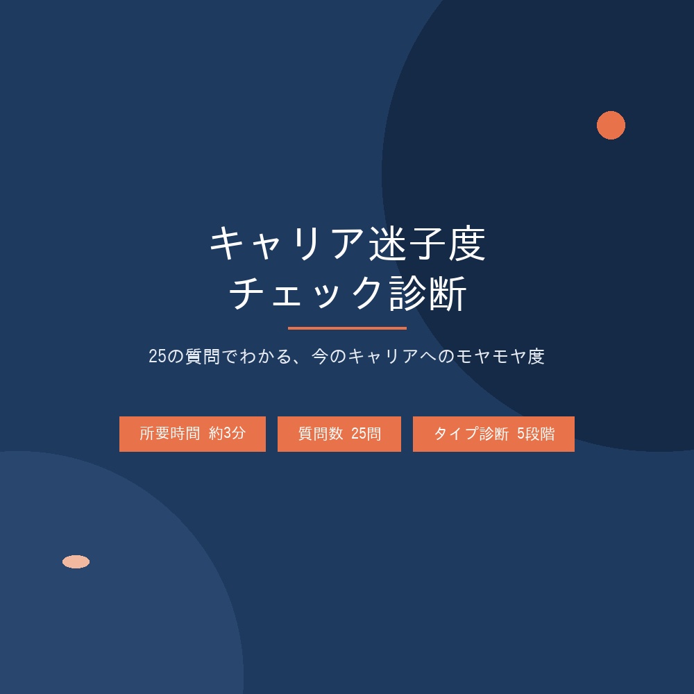 【自分の気持ちに気づく】キャリア迷子度チェック診断PDF(25問)