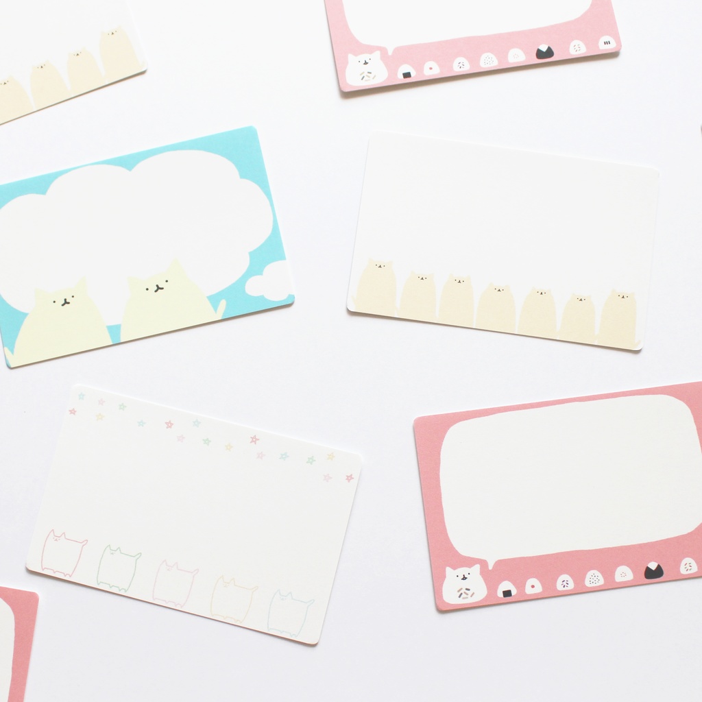 ねこさんモチーフメッセージカードセット