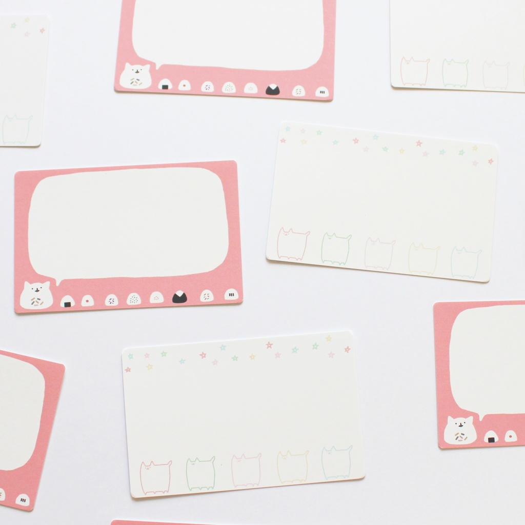 おにぎりあにまるずとゆるゆるあにまるずのメッセージカードセット