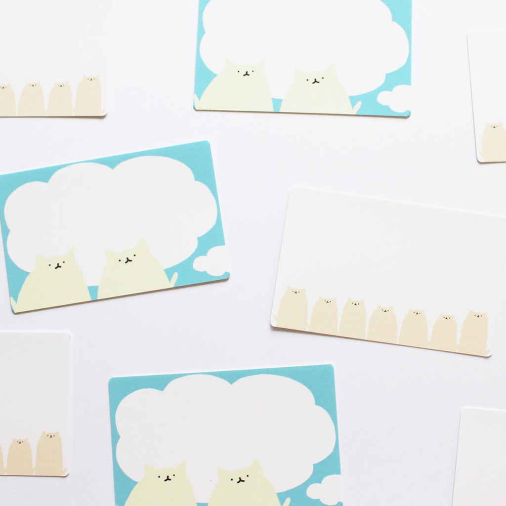 生えねこのメッセージカードセット