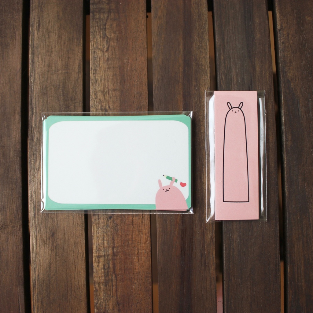 生えうさぎ/メッセージカード・付箋