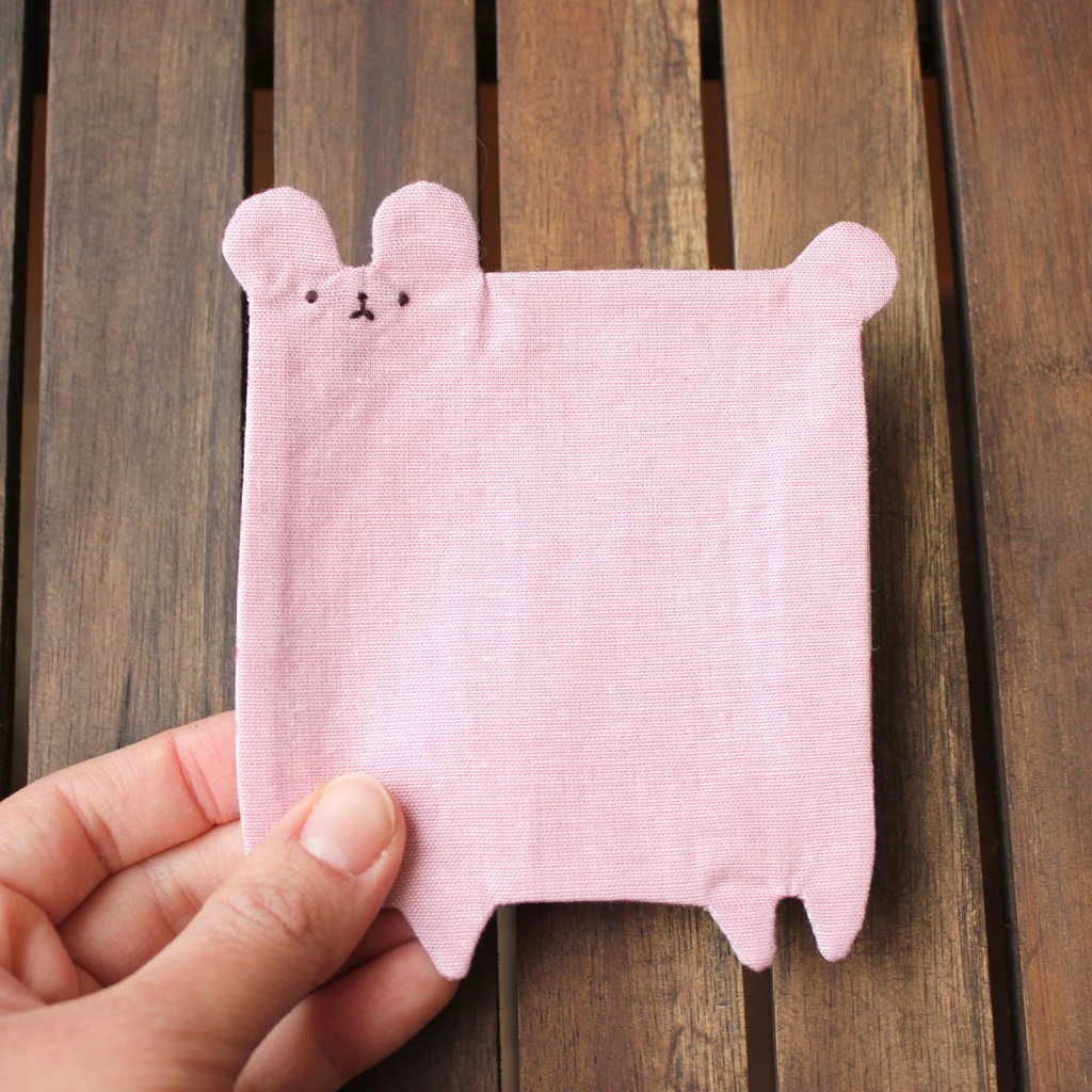 ゆるくま布コースター