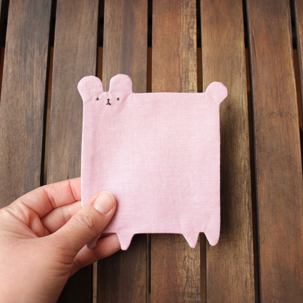 ゆるくま布コースター