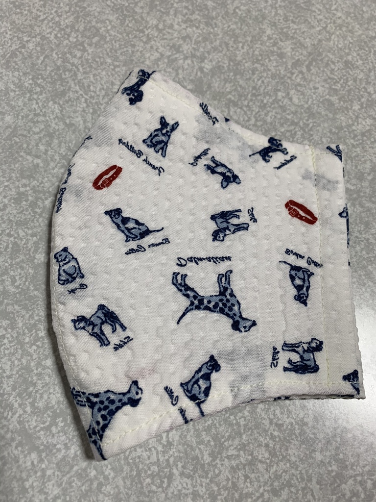 【再販無し】立体インナーマスク 大きめ 夏用 犬柄