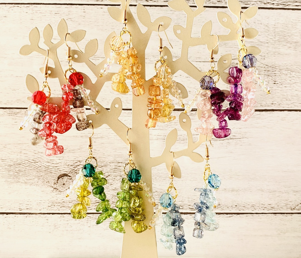 【再販無し】ツイステ 寮カラーイメージピアス