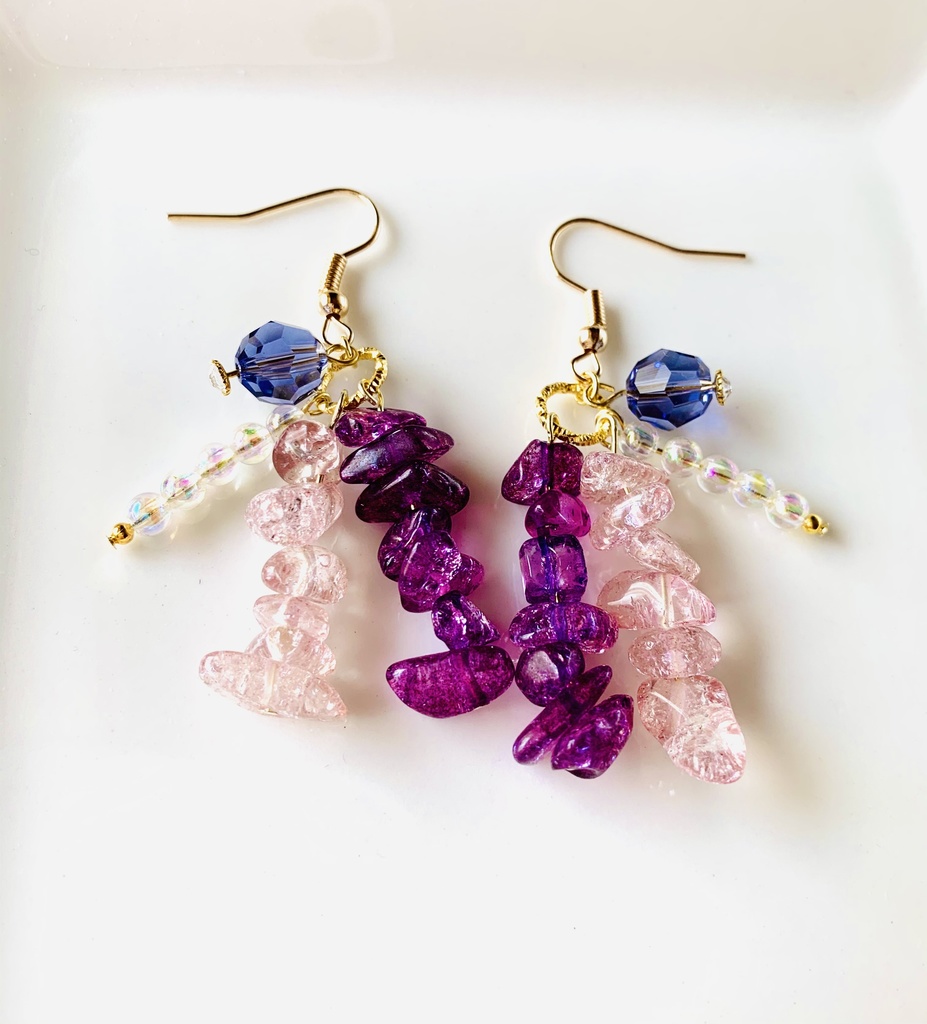 【再販無し】ツイステ 寮カラーイメージピアス