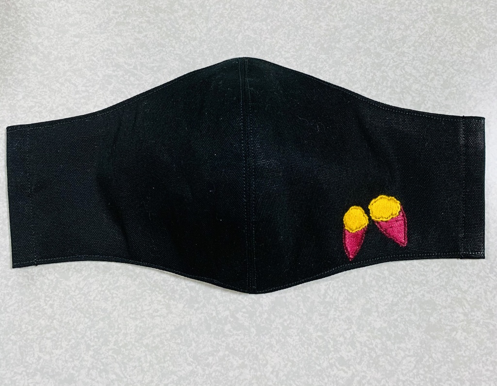 【最終分布】サツマイモ ワンポイント刺繍入り 布マスク
