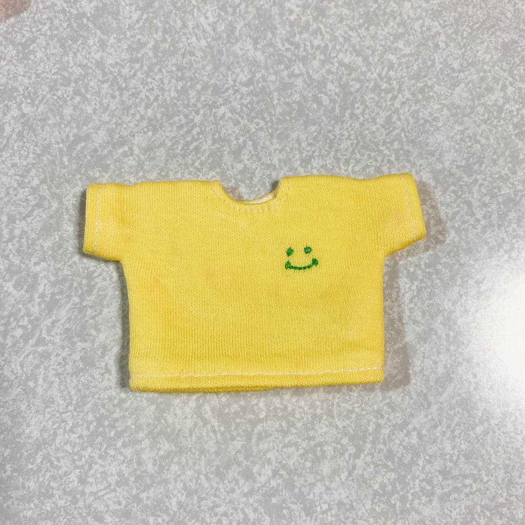 ドール用 スマイルワンポイント刺繍入りTシャツ