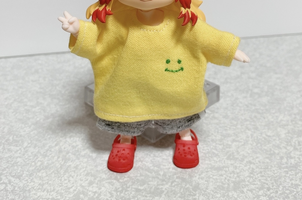 ドール用 スマイルワンポイント刺繍入りTシャツ