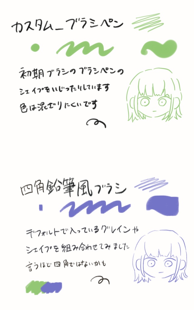 【Procreateブラシ】やわらか水彩風ブラシ+α【無料】