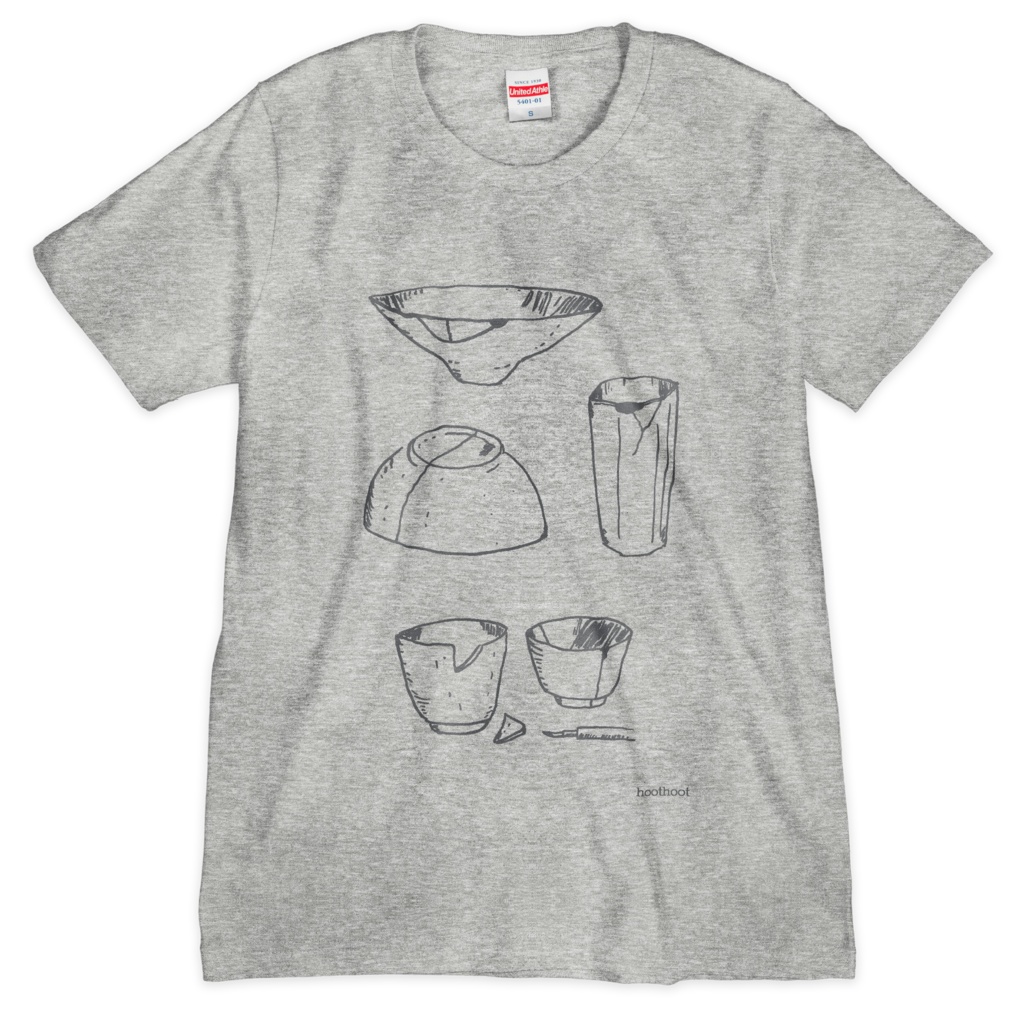 器の景色Tシャツ(1色シルクスクリーン)