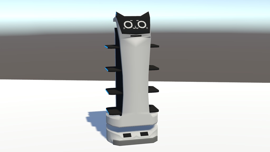 【VRChat向けモデル】働き者のネコ型ロボット