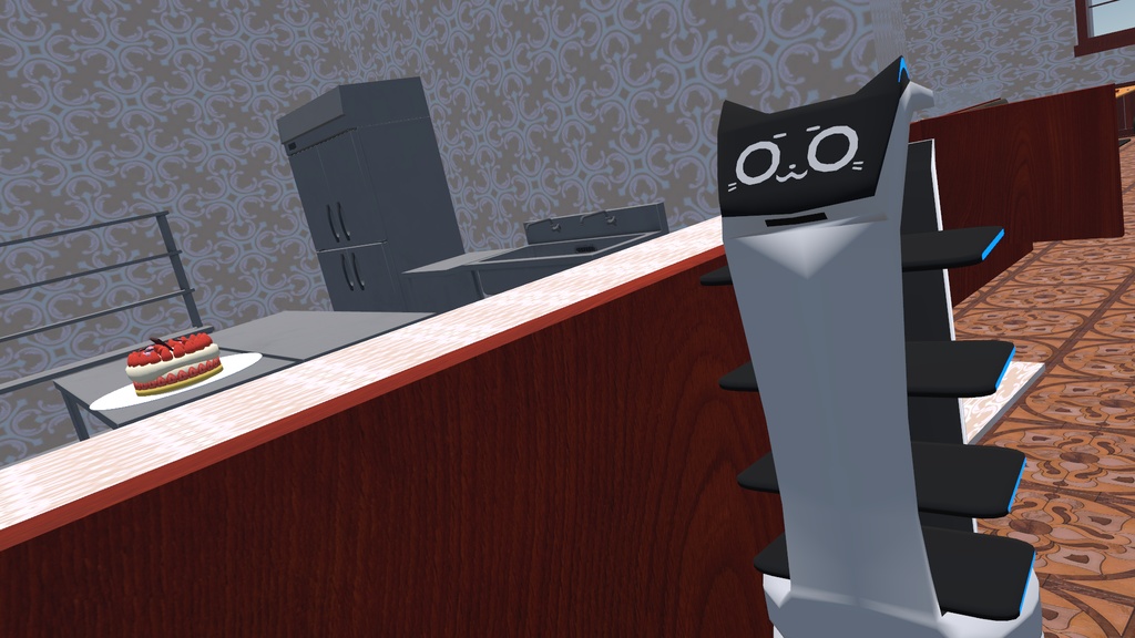 【VRChat向けモデル】働き者のネコ型ロボット