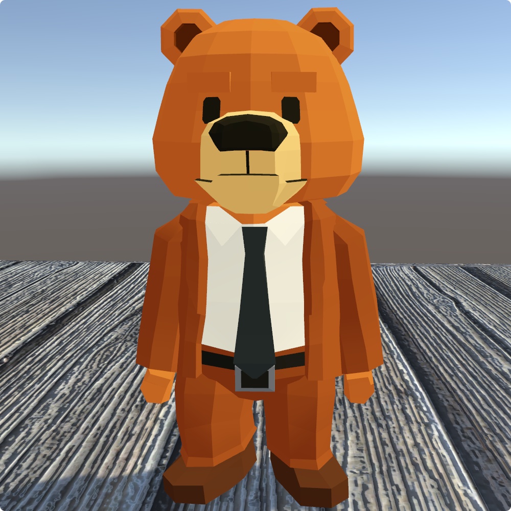 【VRChat向けモデル】ピクセルベアー / Pixel Bear