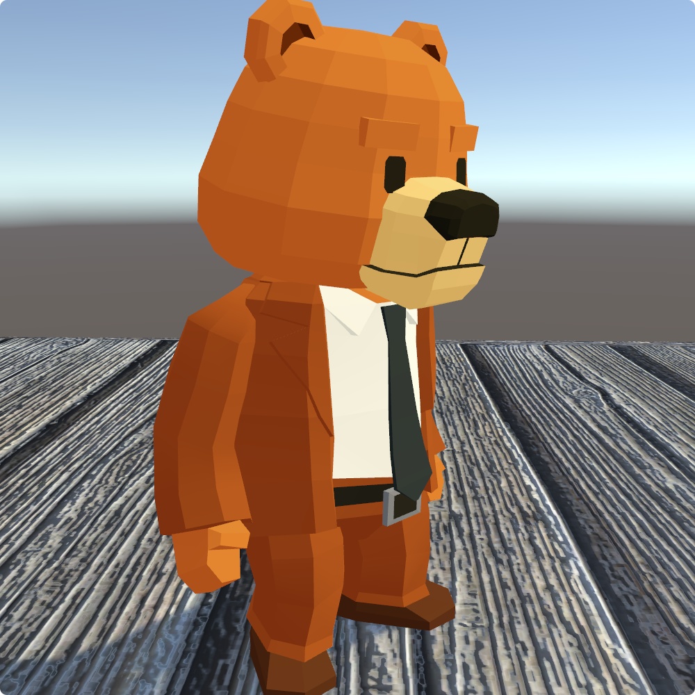 【VRChat向けモデル】ピクセルベアー / Pixel Bear