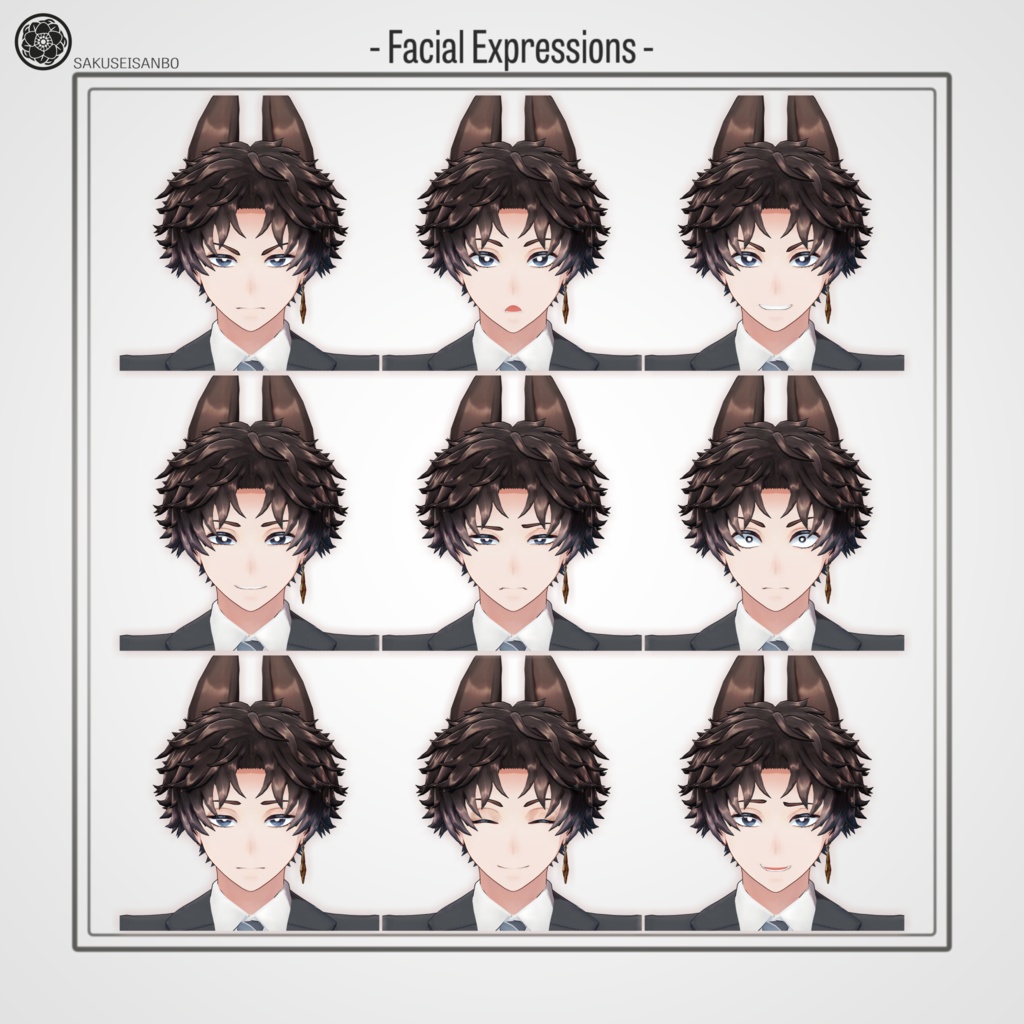 オリジナル男性3Dモデル「ナグマ」