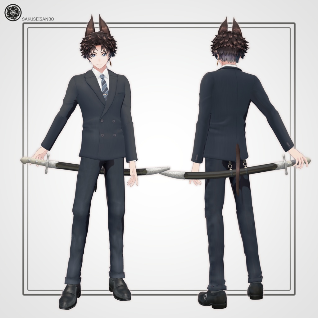 オリジナル男性3Dモデル「ナグマ」