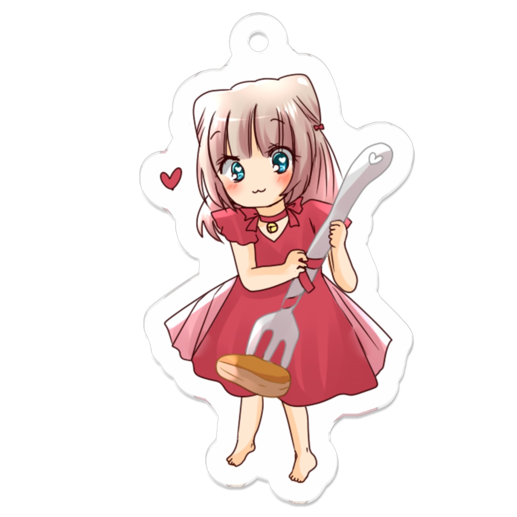 白愛アクリルキーホルダー