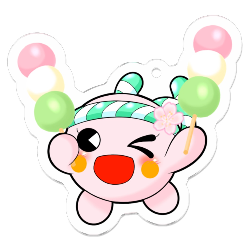 サクラちゃん×三色団子　アクリルキーホルダー