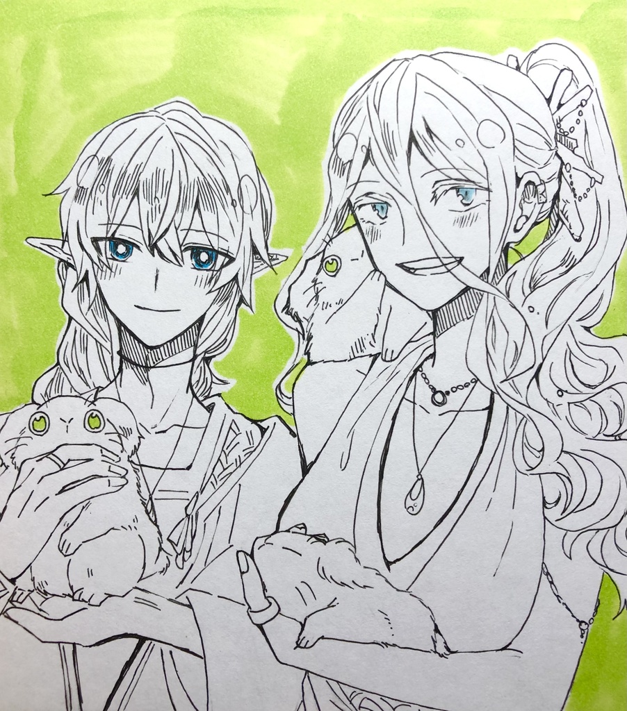 もふもふ動物とウーとエテーナ