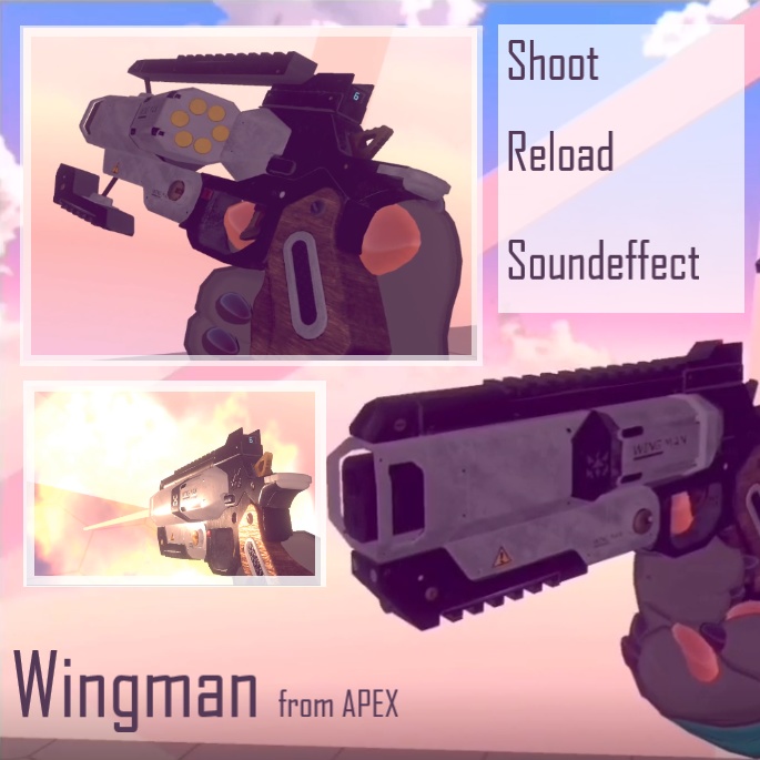 [VRChat]aniamted wingman pistol 