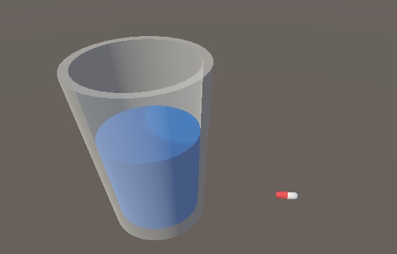 カプセル剤とグラス capsule and glass