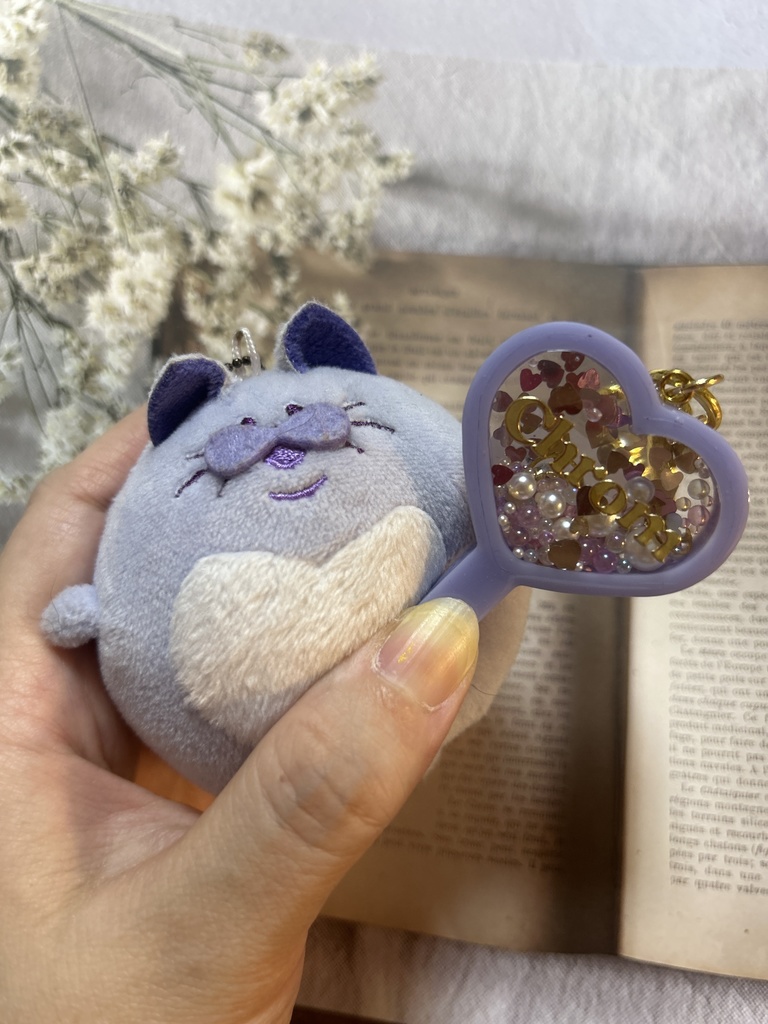 ダメプリ クロム ハートうちわ型シェイカーキーホルダー