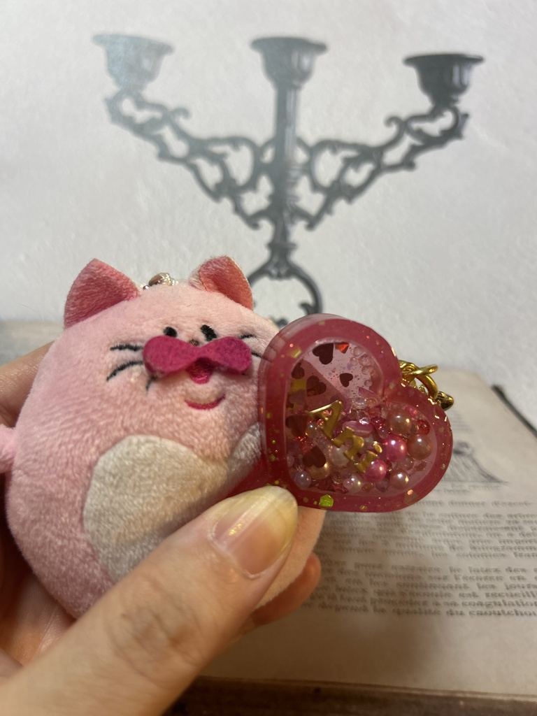 ダメプリ アニちゃんハートうちわ型シェイカーキーホルダー