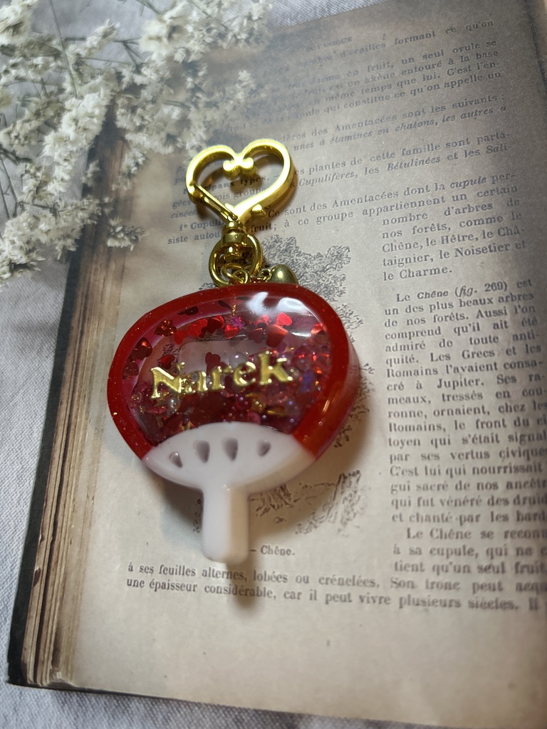 ナレク様ー!うちわ型シェイカーキーホルダー