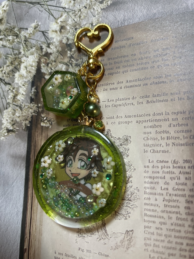 シェイカー2個付きキーホルダー テオ