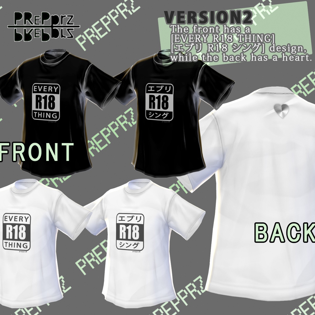 【VRoid】♥エブリR18シング Tシャツ