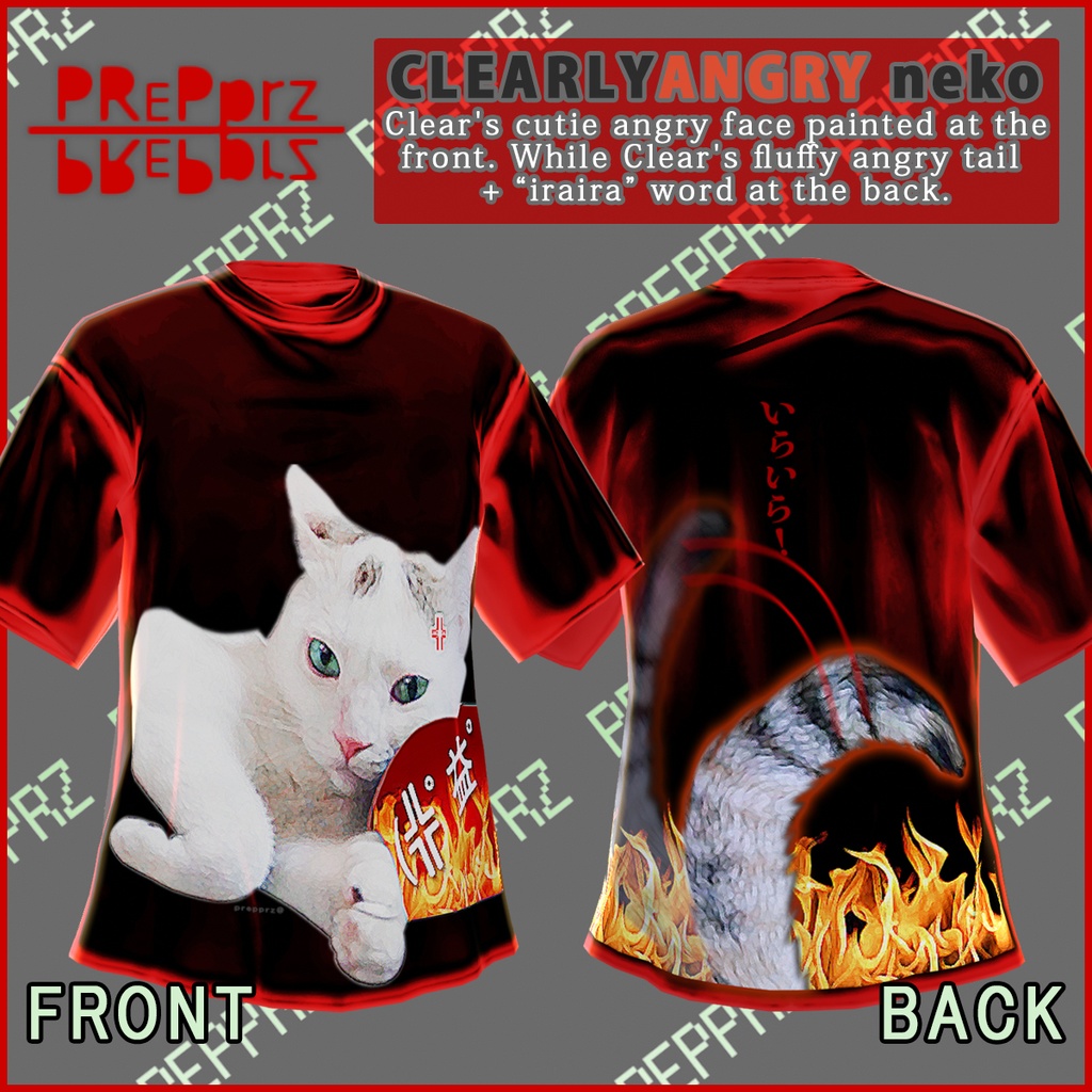 【VRoid】CLEARLYAngryねこ Tシャツ