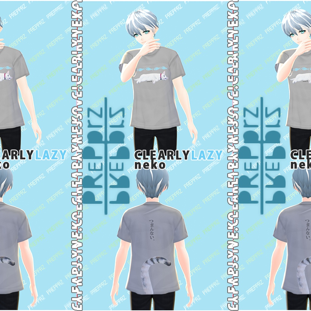 【VRoid】CLEARLYLazyねこ Tシャツ