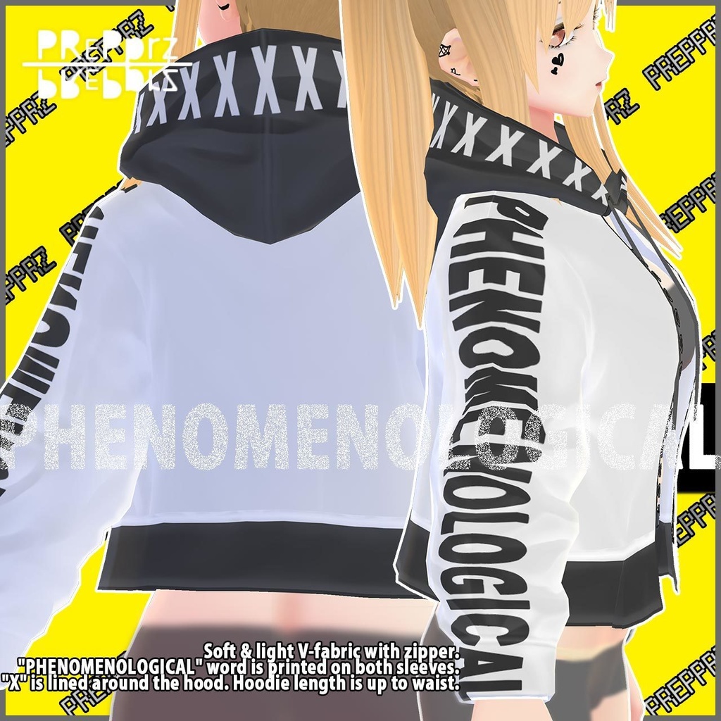 【VRoid】「PHENOMENOLOGICAL」パーカーショート