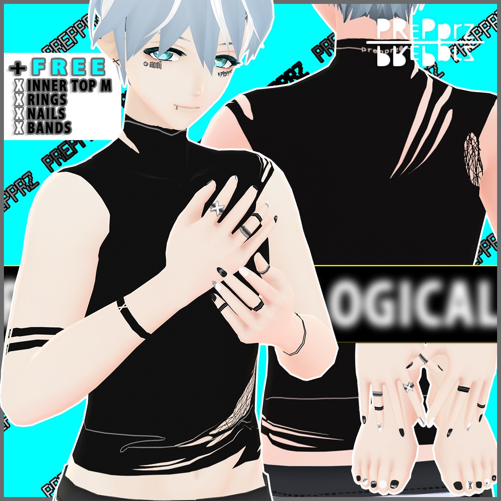 【VRoid】「PHENOMENOLOGICAL」メンズ用セットM!